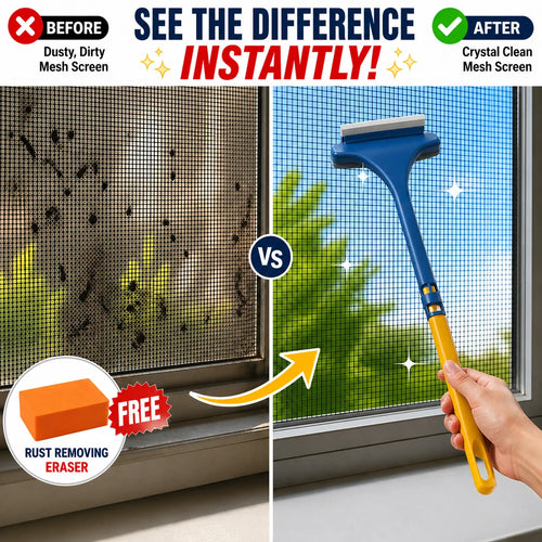 2-in-1 Mesh Cleaner Brush (Free Rust Removing Eraser)